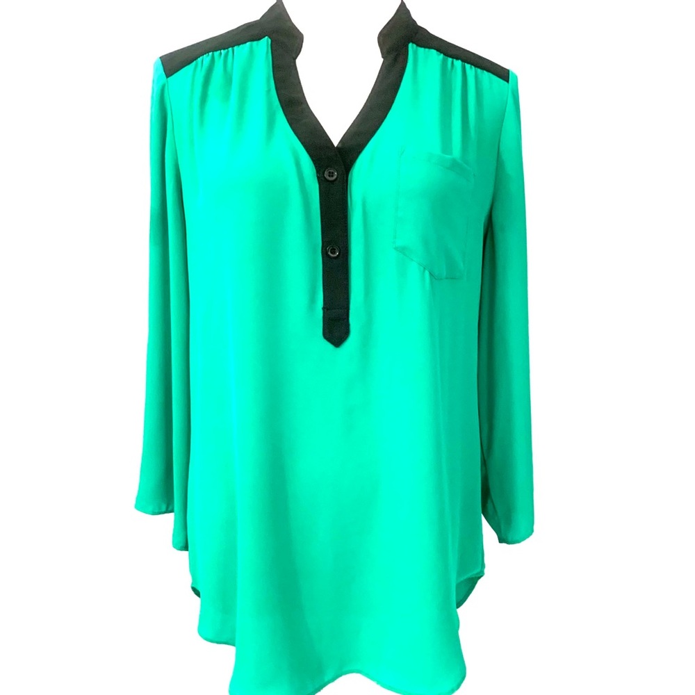 Women’s Long Sleeve Green AGB Blouse